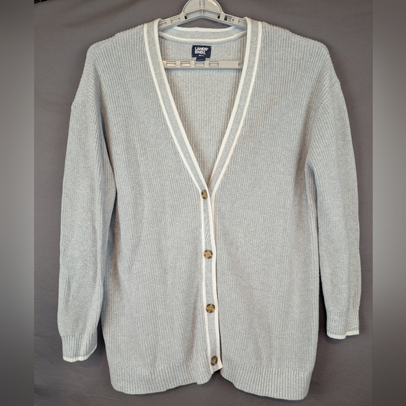 Lands' End Drifter Shaker Cardigan Size XL 18 Like New - Picture 1 of 10